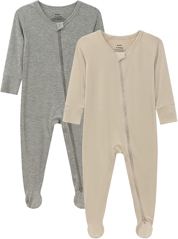 Baby Footed Pajamas - Baby Infant Boys Girls One Piece Romper - Sleep 'N Play PJ - Viscose from Bamboo