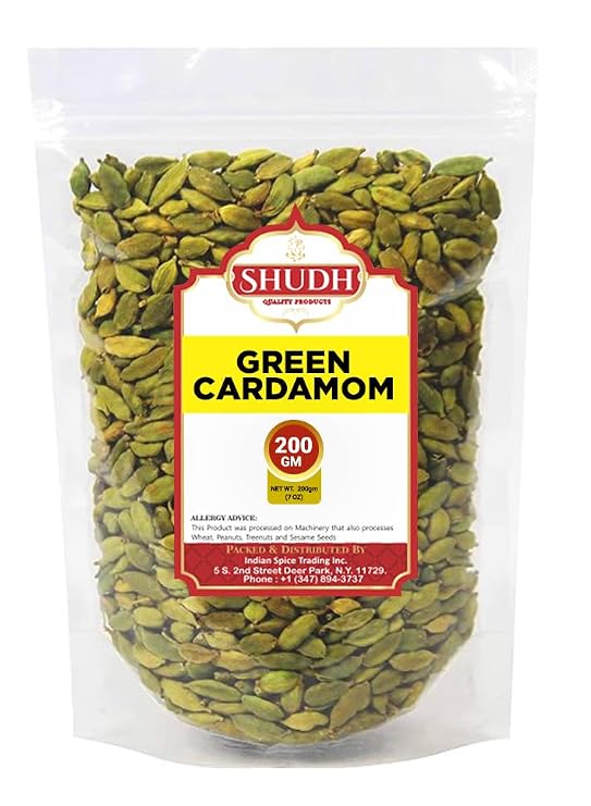 SHUDH GREEN CARDAMOM 200 GM | 7 oz Green Cardamom Pods Spice (Hari Elachi) ~ All Natural | Vegan | Gluten Friendly | NON-GMO | Product of India