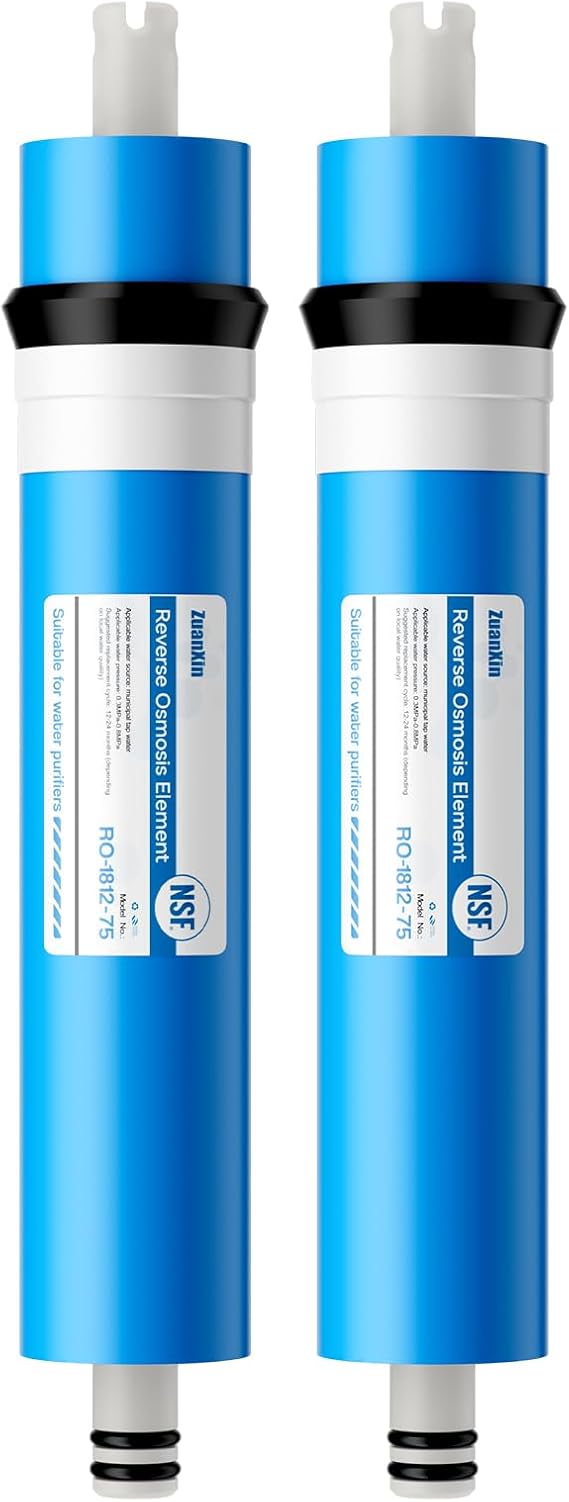 75 GPD RO Membrane Filter Replacement, 11.75"x1.75" Reverse Osmosis Membrane Filter Replacement Element for Under Sink RO Drinking Water Filter Purifier Filtration System (bule)
