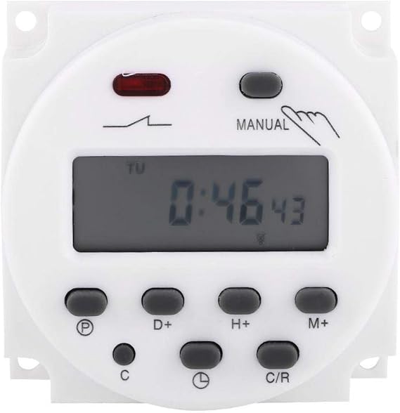 CN101A Digital Time Switch 110V LCD Digital Weekly Programmable Microcomputer Time Switch 17on&17off Relay Timer Weekly Programmable Timer Programmable Timer Switch