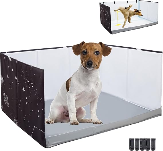 Dog Litter Box with High Walls,Pee Pad Holder Tray for Dog Potty