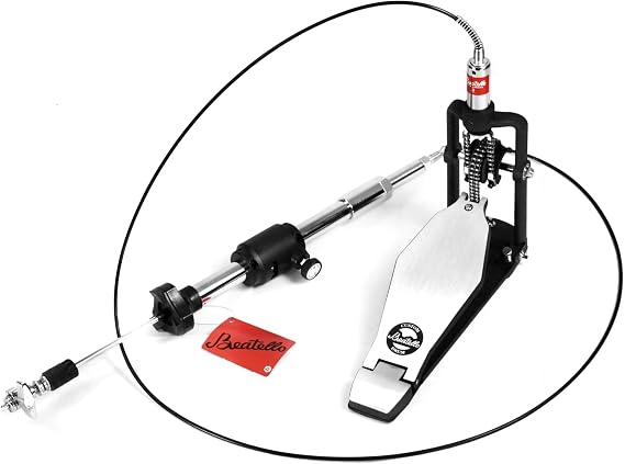 Remote Hi-Hat Stand with Adjustable Tension - 6FT Cable Driven Foot Pedal, Heavy Duty Alloy Auxiliary Hi-Hat Hardware, Lockable Clutch & Felts
