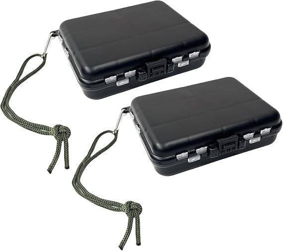 2Pcs Tackle Box with Dividers Double Side Fishing Lures Baits Hooks Storage Container Case Fishing Accessory Storage Box
