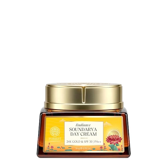 Forest Essentials Travel Size Soundarya Radiance Cream With 24K Gold SPF25 15g (Anti-Aging Day Cream)