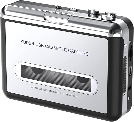 Cassette Tape Player Digitalization MP3 Conversion USB Connection Cassette Tape Recorder Cassette Player Music Data Conversion PC Compatible Portable Conversion from Cassette Tape to MP3 CD Creation