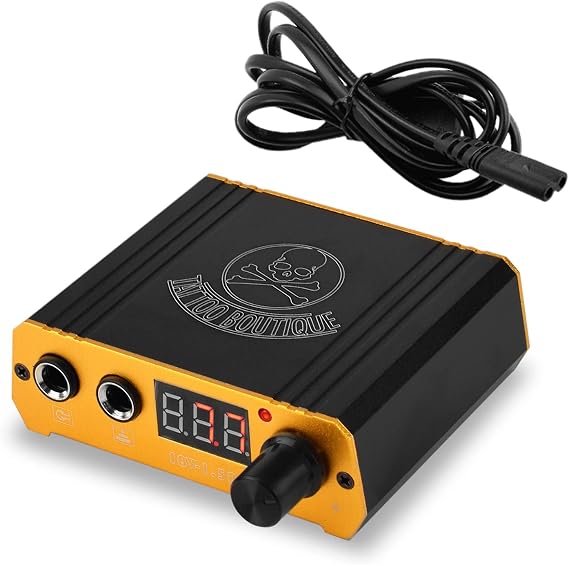 ATOMUS Black Tattoo LED Display Machine for Liner Shader with Power Cable