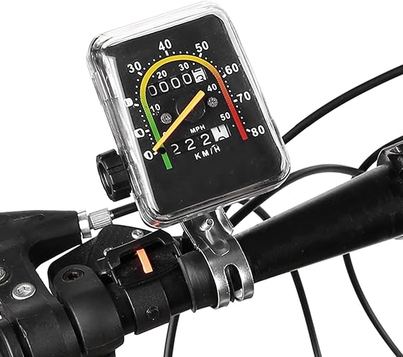 Speedometer, Code Table Speedometer Odometer with Reset Knob Sturdy Odometer Mechanical Odometer No Battery Requires for 26in, 27.5in, 28in, 29in