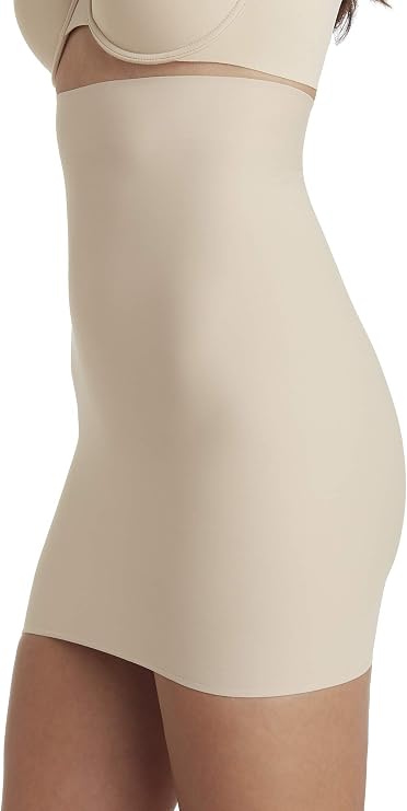 TC Fine Intimates Women's Sleek Essentials Hi-Waist Half Slip, 4736, Warm Beige, XL