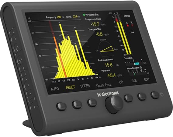 TC Electronic CLARITY M STEREO Stereo Audio Meter with 7" High Resolution Display and USB Connection for Plug-In Metering