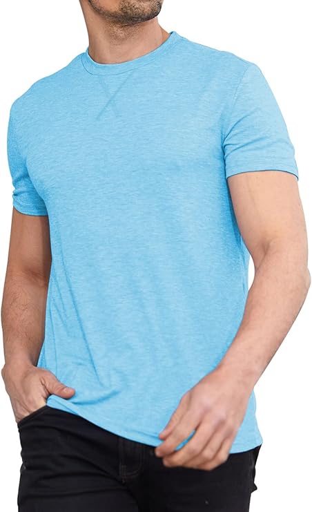 Men Soft T-Shirt Casual Short Sleeve Basic Tee Shirts Big & Tall