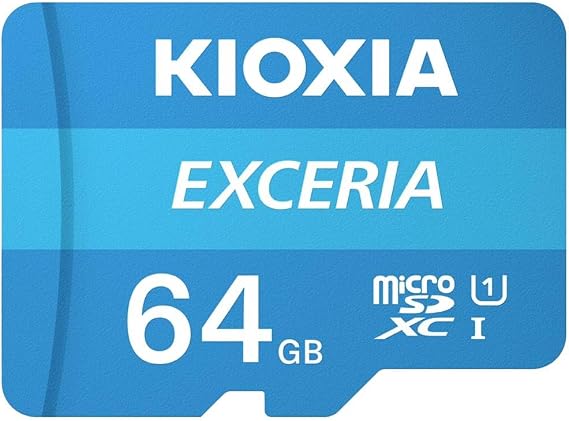 KIOXIA EXCERIA 64GB microSDXC Hafıza Kartı – UHS-I U1 C10, 100MB/s Okuma, Full HD