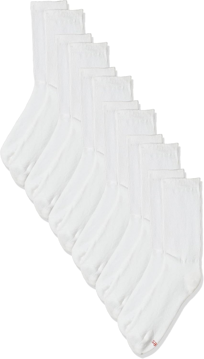 Hanes Ultimate Mens 6-Pack FreshIQ Crew Socks