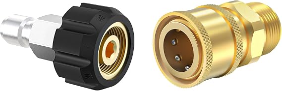 Twinkle Star Pressure Washer Adapter 2 Pcs, M22 14mm to 3/8"