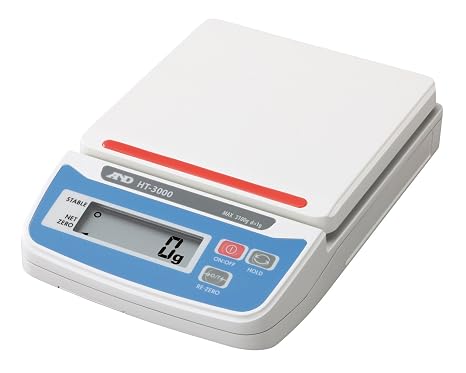 A&D デジタルはかり HT-3000 ≪ひょう量:3100g 最小表示:1g 皿寸法:132W*130Dmm 検定無≫ ホワイト