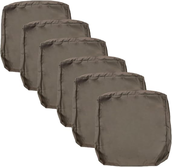 FLYMEI Patio Cushion Covers Taupe 24x24x4-4pcs & Taupe 24x24x4-2pcs