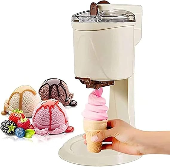 Soft Serve Ice Cream Machine, Ice Cream Maker, Automatic Mini Fruit Soft Serve Ice Cream Machine, Yogurt Ice Cream Makers for Ice Cream Dessert Maker