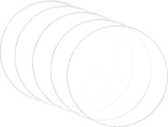 BENECREAT 5PCS 6 Inch Clear Acrylic Sheet Round Circle Dis Acrylic Sheet for Decoration, Office Sign, Coasters and Other DIY Project, 3mm Thick