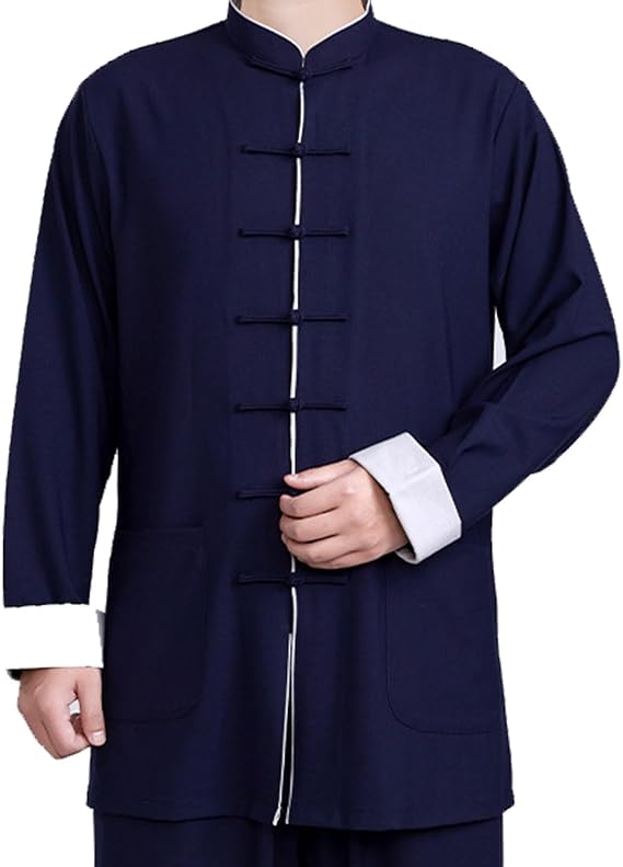 Tai Chi Clothing Martial Arts Chinese Traditional Men Women Kung Fu Taekwondo Training Clothes (Color : Blue, Size : Small)