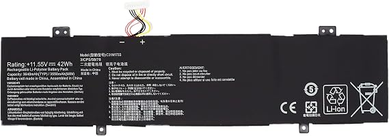 42Wh C31N1733 Battery for Asus VivoBook Flip 14 TP412U TP412UA TP412FA High Performance