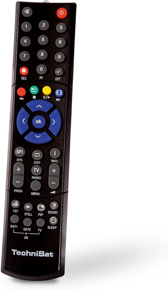 TechniSat Remote Control PVR 235 Original Replacement Remote Control for DIGICORDER HD S2/K2, TECHNISTAR S1/S2/K1, Black
