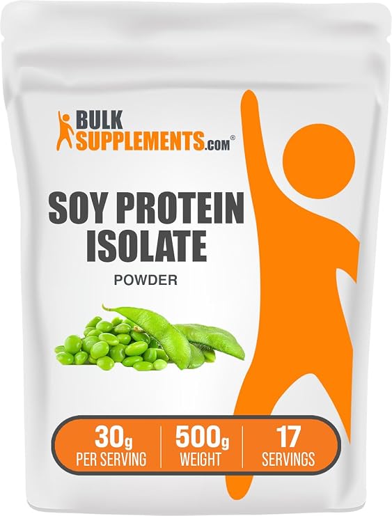 Soy Protein Isolate Powder - Vegan Protein Powder, Unflavored - Pure & Gluten Free, 30g per Serving, 500g (1.1 lbs) (Pack of 1)