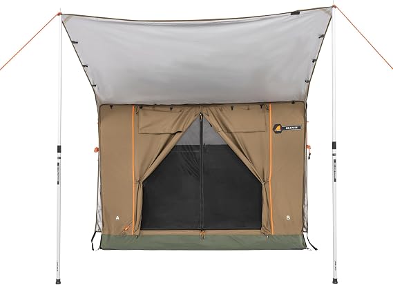 Oztent RS-2 Plus Double Swag, 30 Second Setup Camping Swag for 2 People, SkyMesh Skylight, Included Fly, Waterproof ModCanTM 300D Ripstop Polyester, Aluminum Frame
