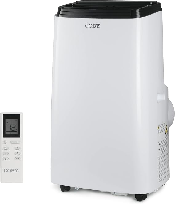 Coby CBPAC815 3-in-1 AC Unit, Dehumidifier & Fan, 12,000 Portable-air-conditioners, 12000 BTU, White | 12,000 BTU ASHRAE 128 (8,150 BTU SACC) 3-in-1 AC Unit, Dehumidifier, Fan, Air Conditioner, Remote Control & Window Kit