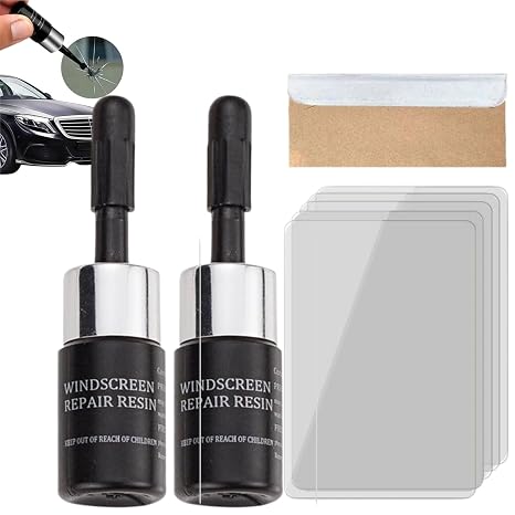 2Pcs Windshield Chip Repair Kit, Windscreen Repair Kit for Cars - DIY Glass Cracked Repair Kits with Long-Lasting Nano Fluid,All Crack Types,Automotive Windshield Tool For Fix Chips, Star Shaped Crack