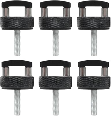 6 Pieces Quick Release Thumb Screws Direct Replaces Aluminum Alloy High Performance Practical Easy Installation Spare Parts, Black