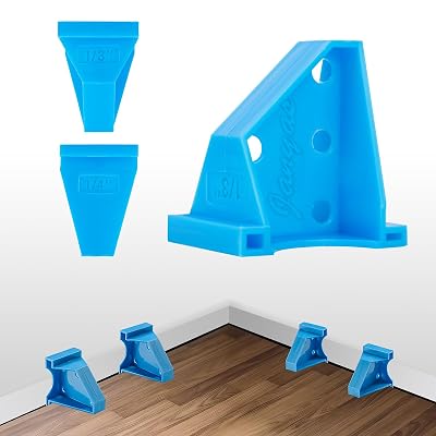 Upgraded Flooring Spacers Kit with 14 & 13 Gap, Wood Floor Install Tool for Laminate, Vinyl Plank, Floor Installation 14 Gap13 Gap, Blue, 60