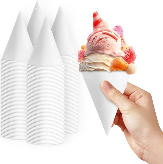 800pcs Snow Cone Cups, 4oz Paper Cone Cups Paper Cones For Food ConeCups For Water CoolerDispenser ConeCup Dispenser SnowconeCups PaperCups For Water Dispenser PaperCone Snow Cones PaperCups