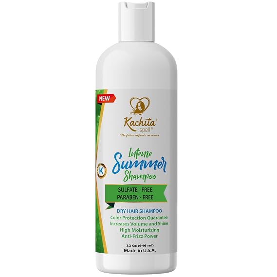 Kachita Spell New Hydrate Moisturizing Shampoo Intense Summer Sulfate and Paraben Free For Medium to Thick Dry, Color Treated Hair Made in USA 32 floz