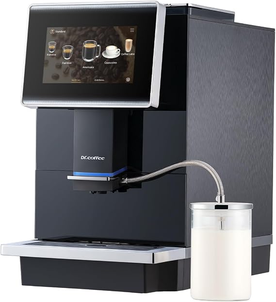 DR. COFFEE C11L Fully Automatic Espresso Machine 15 Hot & Cold Coffees, Auto Clean Latte Go Coffee Maker, Silent Brew, Quick Start, Ceramic Grinder (Black)
