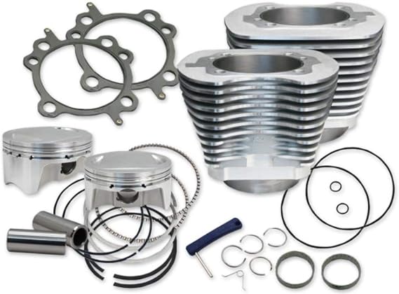 S&,S Cycle S&S Cycle 107" Silver Big Bore Kit 910-0480