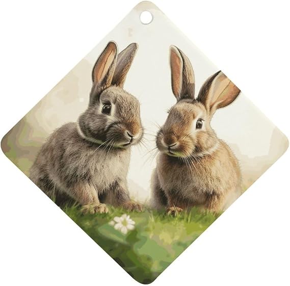Car Air Fresheners Hanging Air Freshener for Car Hanging Scented Cards Funny Rabbits Aromatherapy Tablets Quickly Eliminate Odors Pendant Decoration