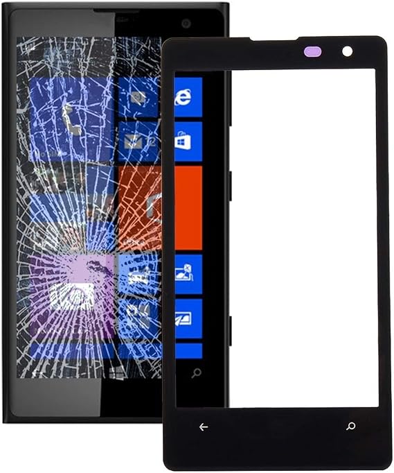HONGYAN Replacement Parts Front Screen Outer Glass Lens for Nokia Lumia 1020 Cell Phone Accessories (Color : Black)