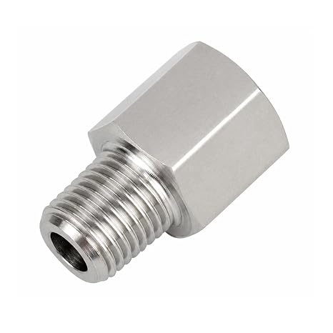 Yoebor 1/4" Female to 1/8" Male NPT Reducer Adapter 304 Stainless Steel 1pc