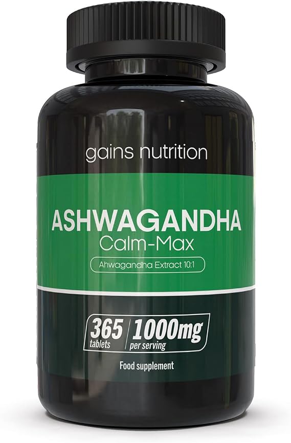 GN Ashwagandha | 365 Ashwagandha High Strength Tablets - 1000mg Ashwaganda Extract (10:1) per Serving | Ashwaganda Root Tablets | Non-GMO, Gluten & Allergen Free | Made in The UK