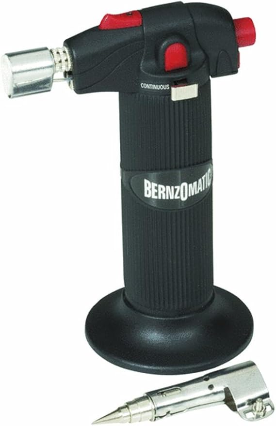 Trigger Start Micro Torch, Butane, With Torch and 3-in-1 Versatile Tip, Brass