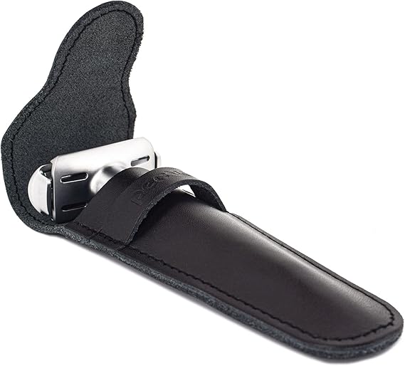 Genuine Leather Safety Razor Leather Protective/Travel Case For Any Safety Razors - Razor Case Keeps Your Double Edge Razor Blade Safe.