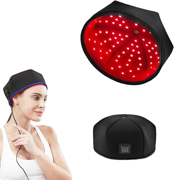 Red & Near Infrared Light Cap, 120 LEDs 660nm & 850nm Infrared Light Hat, 3 Modes for Hair Wellness, 20-Min Auto Off, USB-C Powered, One-Button Control