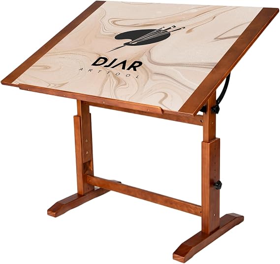 DJAR Wooden Drawing Table 106 x 76 cm Height and Tilt Adjustable