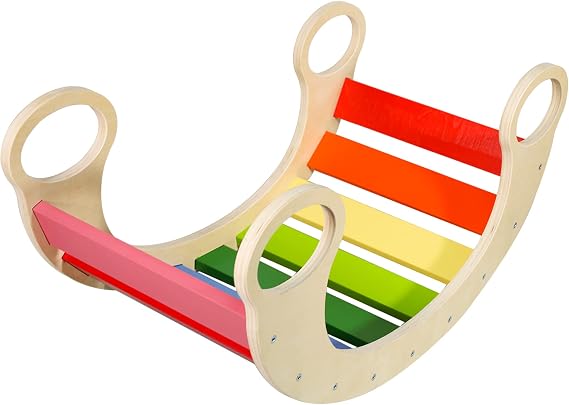 Waldorf Wooden Rocking Play (Rainbow)