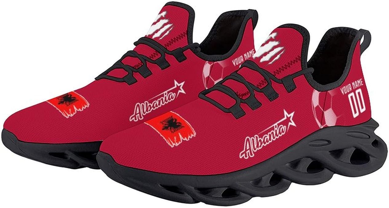 Custom Soccer National Flex Sneakers Personalized Name Number Athletic Gym Slip-on Breathable Shoes for Men Women Fans Gift