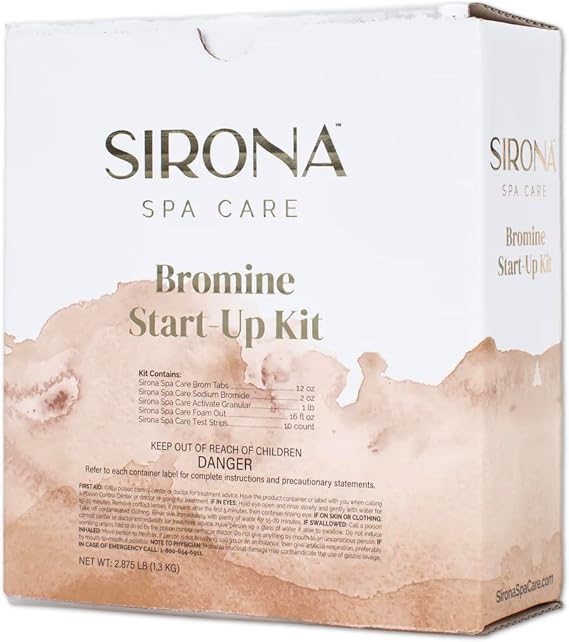 Sirona Spa Care 82125, Bromine Start Up Kit for Spas and Hot Tubs | Gentle on Skin and Eyes - Bromine is less harsh than chlorine; making it ideal for swimmers with sensitive skin or eyes.