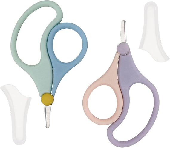 2Pcs Baby Nail Clippers, Safe Scissors for Newborns and Toddlers