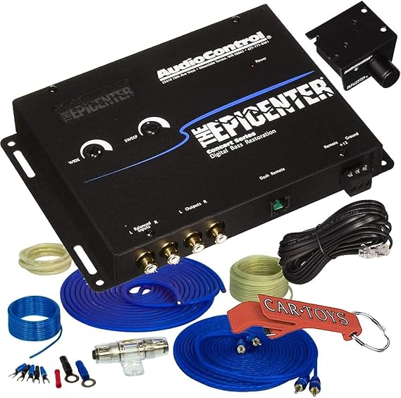AudioControl The EPICENTER Bass Restoration Processor (Black) with Remote and Stinger 8-GA 600W Complete Amp Wiring Kit Bundle