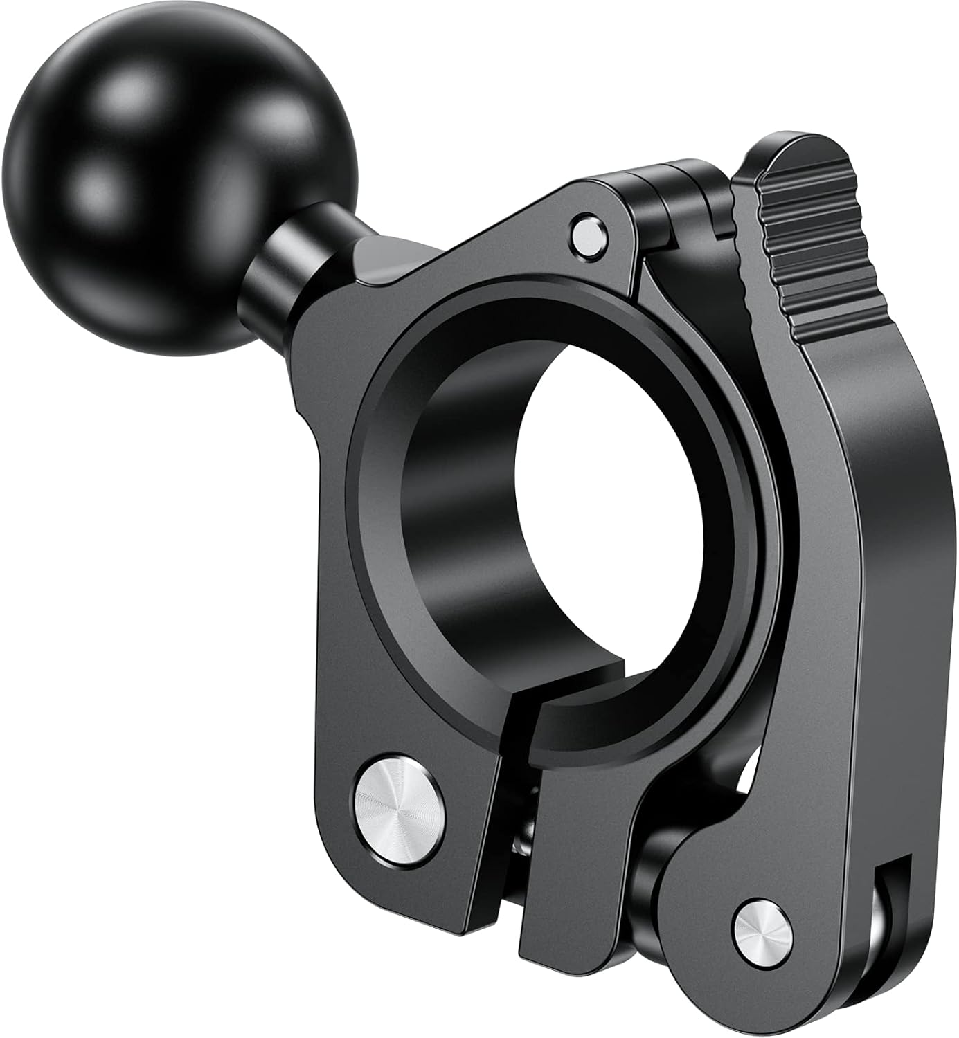 BRCOVAN Aluminum Alloy 1'' Ball Mount Fit for Handlebars 0.5'' to 1.26'' in Diameter, Tool-Free Mount Ball Compatible with RAM MountsCell Phone Holder with 1'' Ball Socket