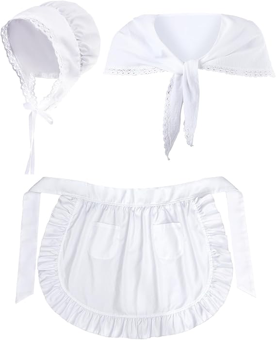 Hercicy 3 Pcs Halloween Colonial Costume Women Set