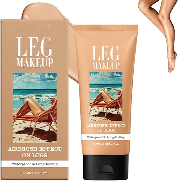 Leg Makeup Waterproof no Transfer,Tattoo Cover Up Makeup,Flawless Looking Bronze Long Lasting Skin Color Corrector Body Foundation,Medium Golw 100ML